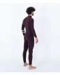 Hombre con traje de neopreno con cremallera en el pecho Hurley PLUS 4/3mm granate lateral