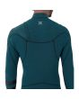 Hombre con traje de surf con cremallera en el pecho Hurley PLUS 4/3mm color turquesa espalda