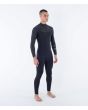Hombre con Traje de Neopreno con cremallera en el pecho Hurley PLUS Sleeve Texture 4/3mm Negro derecha