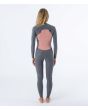 Mujer con Traje de Neopreno con cremallera en el pecho Hurley Woman Advant 4/3mm azul y rosa interior posterior