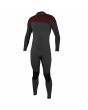 Traje de neopreno sin cremallera O'Neill Hyperfreak Comp 5/4mm granate y negro para hombre 