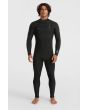Hombre con Traje de surf O’Neill Hyperfreak 4/3+ mm negro con cremallera en el pecho