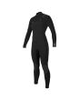 Traje de neopreno con cremallera en el pecho O'Neill Hyperfreak 5/4mm Plus negro para mujer 