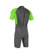 Traje neopreno corto O'Neill Youth Reactor 2/2mm niño/a gris y verde cremallera en la espalda