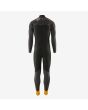 Traje de neopreno con cremallera en el pecho Patagonia R3 Yulex Front Zip negro para hombre interior posterior