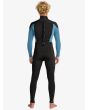 Hombre con Neopreno Quiksilver Prologue+ 4/3mm con cremallera en la espalda Cloud Blue posterior