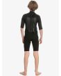 Niño con neopreno corto con cremallera en la espalda Quiksilver Boy Prologue 2/2mm Springsuit Negro posterior