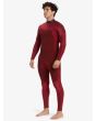 Hombre con traje de surf con cremallera en el pecho Quiksilver Everyday Sessions LFS 4/3mm Negro interior WarmFlight Eco Velvet lateral