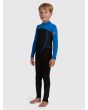 Traje de surf con cremallera en la espalda Quiksilver Kids Prologue 3/2mm Negro y Azul para niños de 2 a 7 años lateral