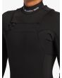 Hombre con Traje de Surf GBS con Cremallera en el Pecho Quiksilver 4/3mm Mercury Negro-Rojo Front Zip