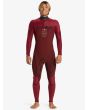 Hombre con Traje de Surf GBS con Cremallera en el Pecho Quiksilver 4/3mm Mercury Negro-Rojo interior térmico