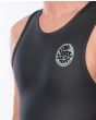 Hombre con Traje de Surf de Primavera Rip Curl Dawn Patrol 1.5mm Long John con cremallera en la espalda negro  logo