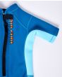 Neopreno de primavera con manga corta y cremallera trasera Rip Curl Groms Omega Spring 1.5mm azul para niños de 2 a 6 años Back Zip
