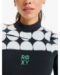 Mujer con traje de surf con cremallera en el pecho Roxy 4/3 Rise Natural Salt Crystal Chest Zip
