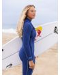 Mujer con Traje de neopreno con Cremallera en el Pecho Roxy 5/4/3mm Elite Azul Surf The web Lifestyle lateral