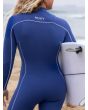 Mujer con Traje de neopreno con Cremallera en el Pecho Roxy 5/4/3mm Elite Azul Surf The web Lifestyle espalda