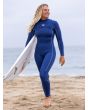 Mujer con Traje de neopreno con Cremallera en el Pecho Roxy 5/4/3mm Elite Azul Surf The web Lifestyle