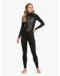 Mujer con Traje de Surf con cremallera en la espalda Roxy 4/3mm Prologue Negro frontal