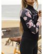 Mujer con neopreno con cremallera en el pecho Roxy Swell Series 4/3mm Anthracite Paradise Found Chest Zip