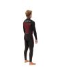 Hombre con traje de neopreno con cremallera en el pecho Vissla Seven Seas Comp 4/3mm Negro interior posterior