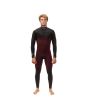 Hombre con traje de neopreno con cremallera en el pecho Vissla Seven Seas Comp 4/3mm Negro interior