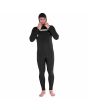 Hombre con Traje de neopreno con capucha y cremallera en el pecho Volcom Modulator 4/3mm negro ajuste