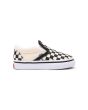 Zapatillas Vans Slip-On para bebé de 1 a 4 años blancas y negras con estampado Checkerboard derecha