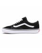 Zapatillas Vans Old Skool Negras con banda lateral sidestripe blanca Unisex izquierda