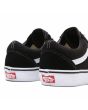 Zapatillas Vans Old Skool Negras con banda lateral sidestripe blanca Unisex posterior