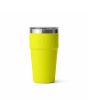 Vaso termo Yeti Rambler 20oz Stackable Cup color amarillo Firefly Yellow tapa MagSlider™ posterior