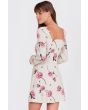 Mujer con Vestido Corto Amuse Society Easy On The Eyes blanco floral posterior