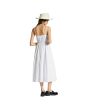 Mujer con vestido largo de tirantes Brixton Sidney Dress Blanco posterior