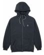 Chaqueta sherpa con capucha Vissla Eco-Zy Polar Zip Hoodie Negra para hombre 