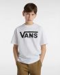 Niño con Camiseta de manga corta Vans Classic Blanca con el logo en negro 