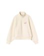 Sudadera con cremallera parcial Carhartt WIP W' American Script High Neck Natural para mujer