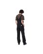 Mujer con Peto Carhartt WIP W' Bib Overall Straight Negro Rinsed posterior