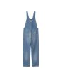 Mono Vaquero Carhartt WIP W' Bib Overall Straight Blue Light True Washed para mujer posterior
