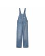 Mono Vaquero Carhartt WIP W' Bib Overall Straight Blue Light True Washed para mujer