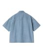 Camisa vaquera de manga corta Carhartt WIP Lovilia Shirt en color azul blanqueado para mujer posterior
