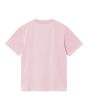 Camiseta orgánica de manga corta Carhartt WIP Women's Script Embroidery Air Pink-Wax para mujer posterior