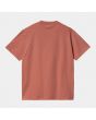 Camiseta orgánica de manga corta Carhartt WIP W' Script Misty Blush Vulcan para mujer posterior