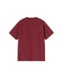 Camiseta de manga corta Carhartt WIP Women's Pocket T-Shirt color rojo marsala para mujer posterior