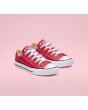Zapatillas bajas de lona Converse All Star Chuck Taylor rojas para niños frontal