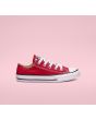 Zapatillas bajas de lona Converse All Star Chuck Taylor rojas para niños