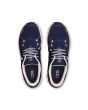 Zapatillas ON Running Cloud 6 Azul Marino Medianoche y Blanco para hombre cordones elásticos de atado rápido