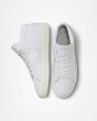 Zapatillas de piel para Skate Converse CONS Louie Lopez Pro Mid Mono Leather Blancas para hombre superior