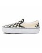 Zapatillas Vans de plataforma Classic Slip-On con estampado checkerboard izquierda
