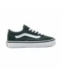 Zapatillas Vans Old Skool en color verde oscuro y banda lateral sidestripe blanca para niño 4 a 8 años
