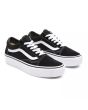 Zapatillas con plataforma Vans Old Skool en color negro y banda lateral sidestripe blanca