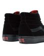 Zapatillas Vans de caña alta SK8-Hi de ante en negro con banda lateral sidestripe negra Unisex posterior